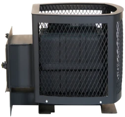 Печь банная чугунная Сибирь-15. Чугунная дверца с ВТК (сетка)